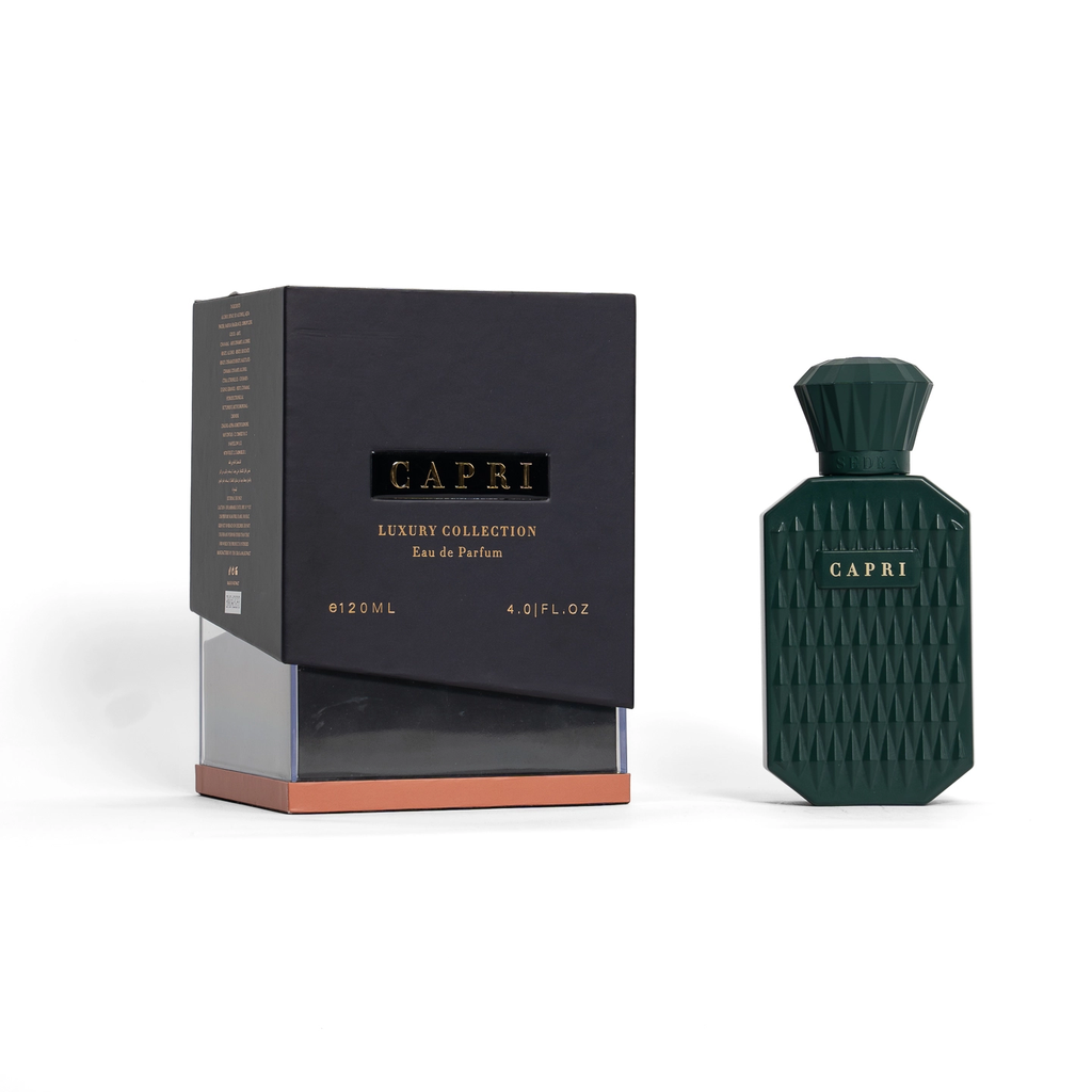 Sedra- Capri, 120ml, dunkelgrüner Flakon und schwarze Umverpackung.