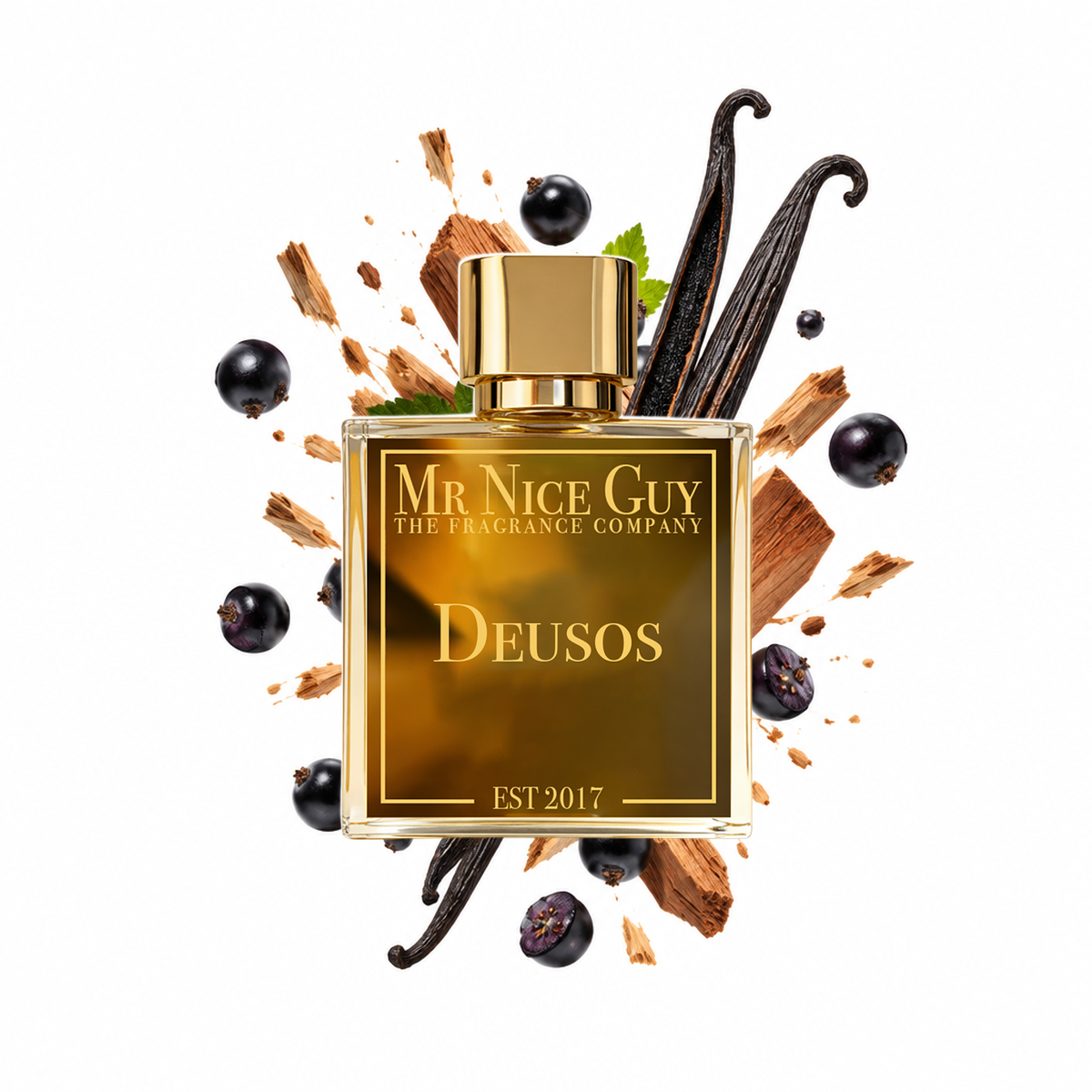 Deusos - Mr Nice Guy Parfum 50ml mit schwarzen Johannisbeeren, Sandelholz und Vanille
